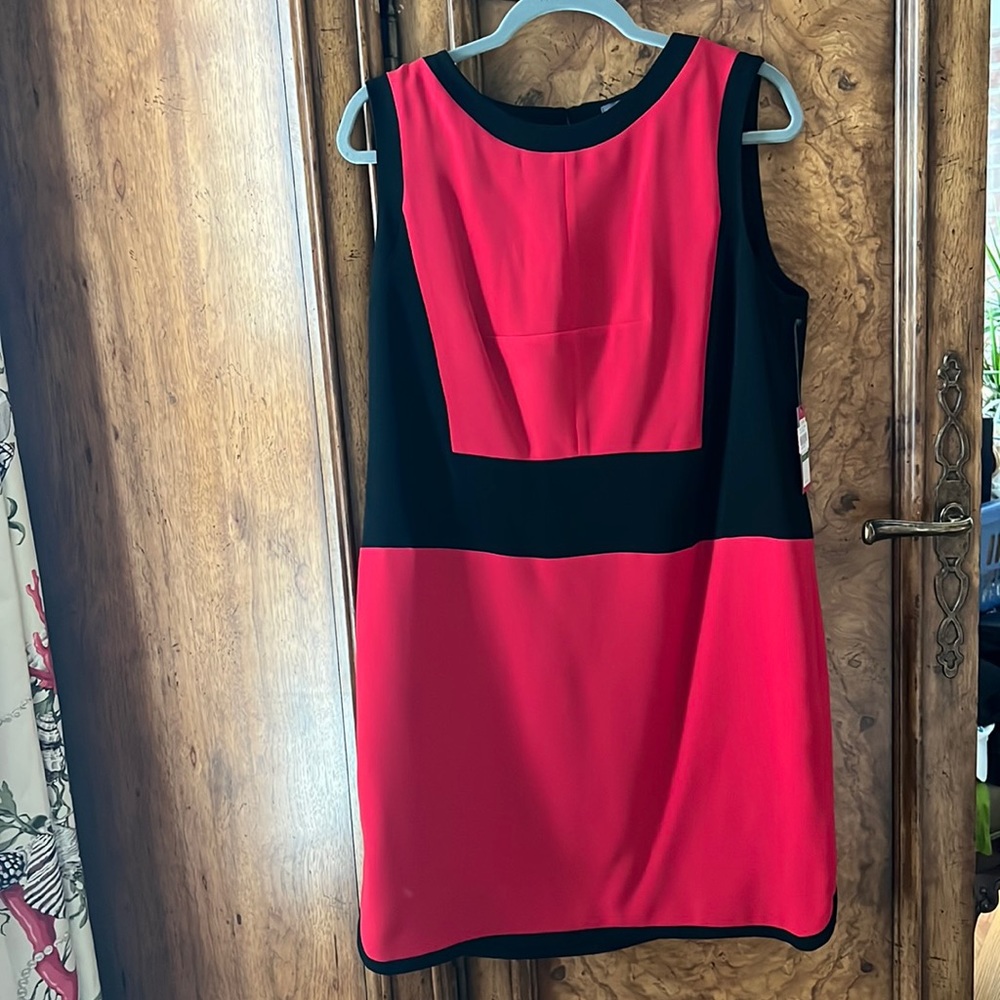 Navy blue and red Vince Camuto dress